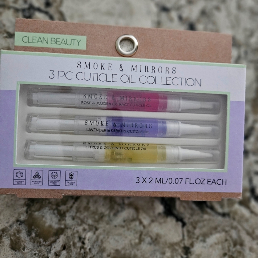 Smoke And Mirrirs 3 PC Cuticle Oil Collection - Rose, Lavender, Citrus
